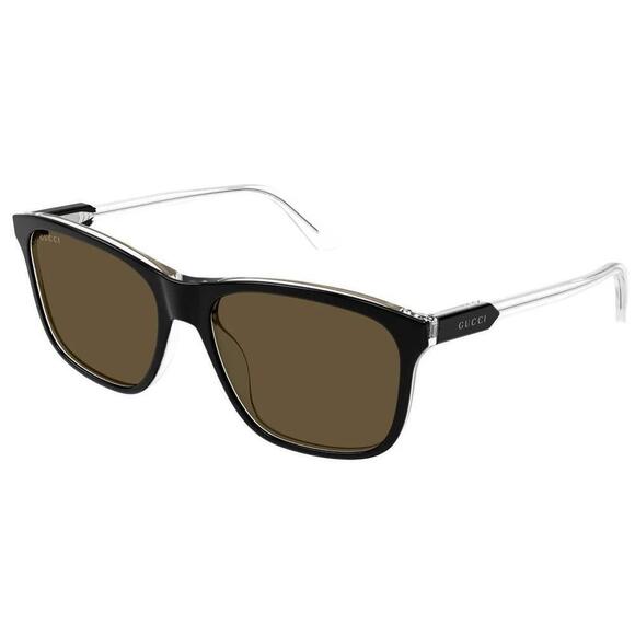 NWT Gucci GG1819S-005 Black Brown 57mm Sunglasses